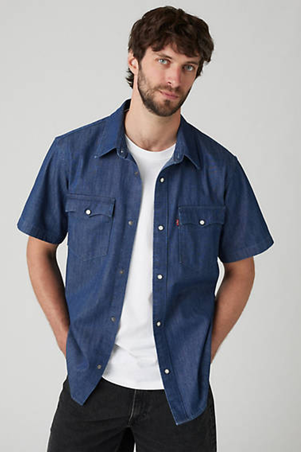 Levi's Short Sleeve Relaxed Fit Western Shirt - Men's - XL -