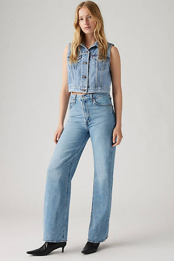 Levi’s Ribcage Jeans met wijde pijpen – Women’s Blauw / Far And Wide