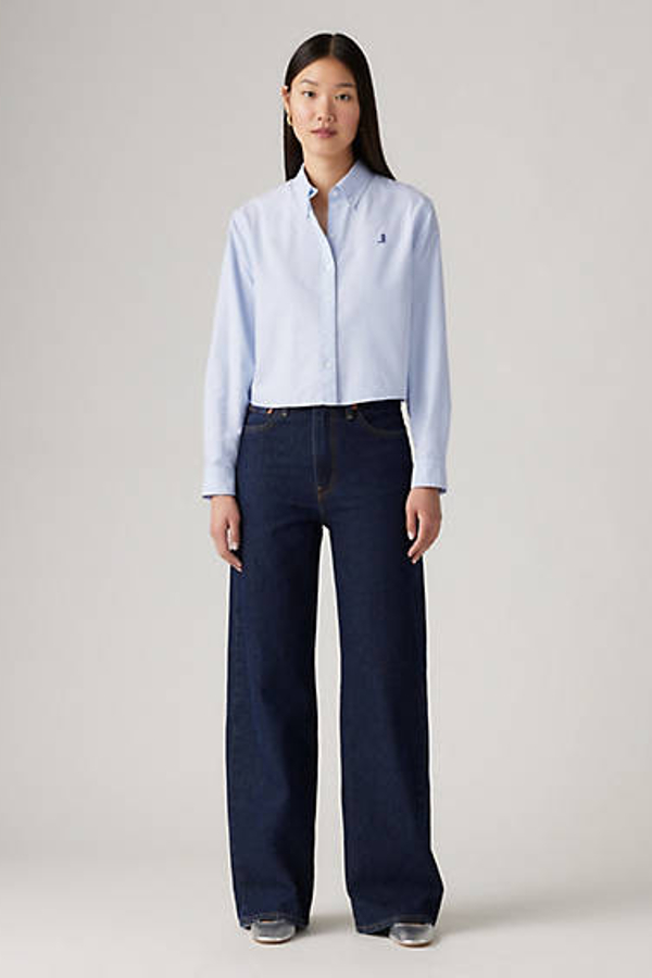 Levi’s Ribcage jeans met wijde pijpen – Women’s Blauw / Shaded View