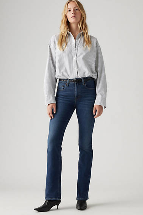 Levi’s 725 Bootcut Jeans met Hoge Taille – Women’s Blauw / Dark Indigo Worn In
