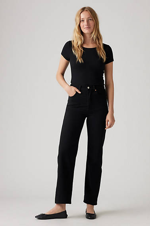 Levi’s Ribcage Straight Ankle Jeans – Women’s Zwart / Black Sprout