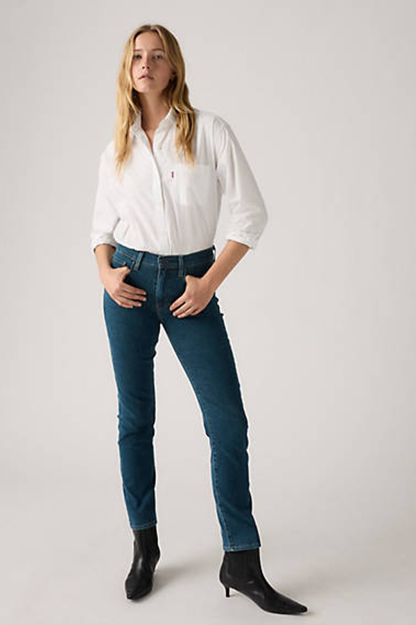 Levi’s 724 High Rise Straight Jeans – Women’s Blauw / Torn Ball Gown