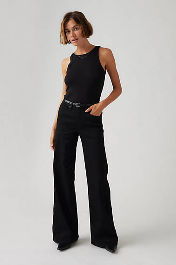 Levi’s 318 Shaping wijde jeans – Women’s Zwart / Soft Black