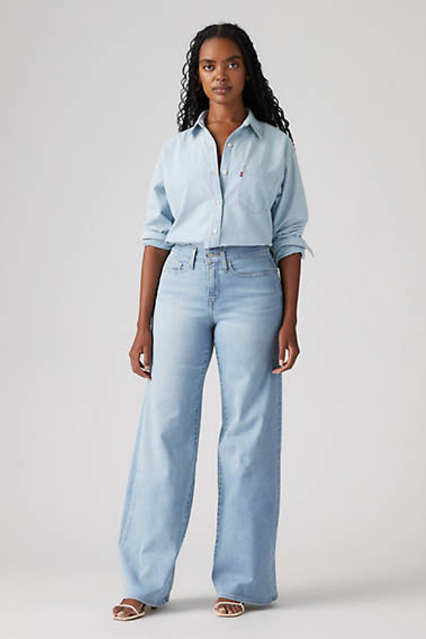 Levi’s 318 Shaping wijde jeans – Women’s Blauw / Tall Glass Of Water