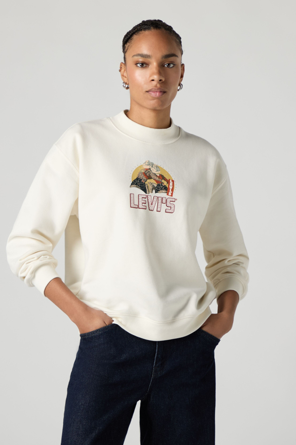 Levi's Collins Sweatshirt met hogere halslijn en print - Women's - M -