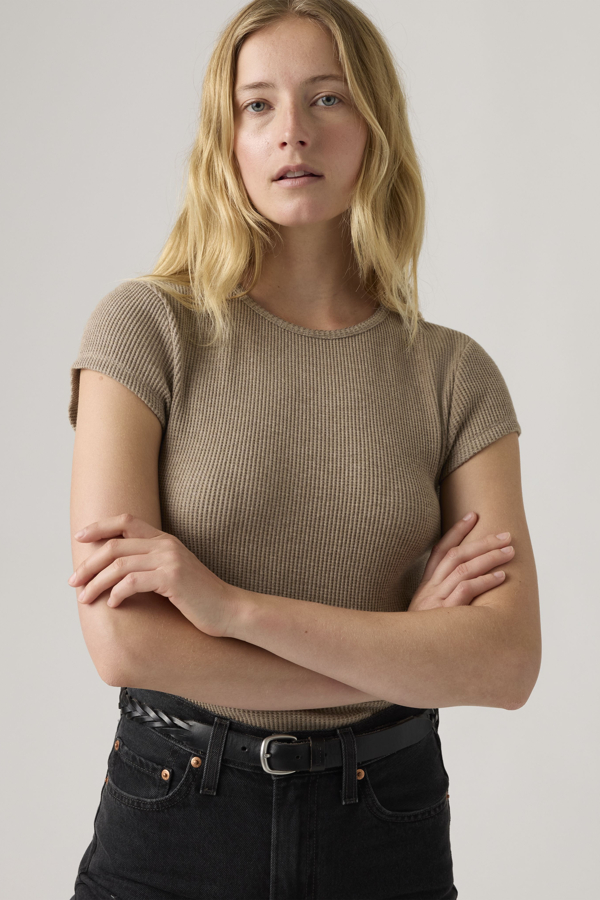 Levi's Dry Goods Waffle T shirt met kapmouwen - Women's - XS -