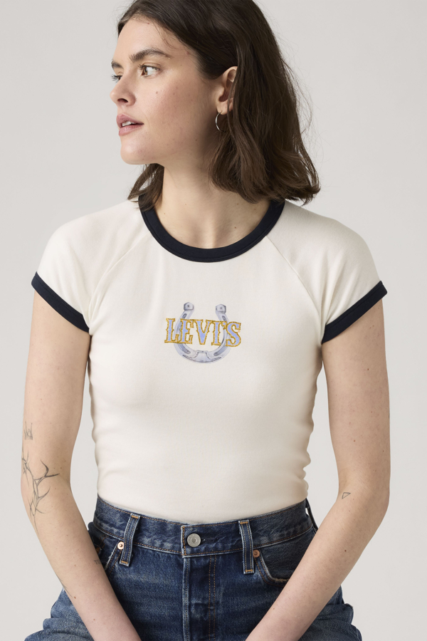 Levi's Riley Raglan T shirt met print - Women's - M -