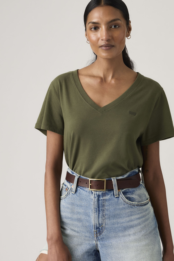 Levi's Favorite T shirt van katoen met V hals - Women's - M -