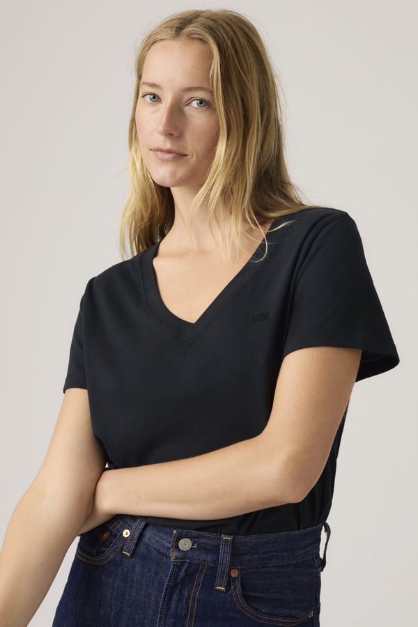 Levi's Favorite T shirt van katoen met V hals - Women's - XS -
