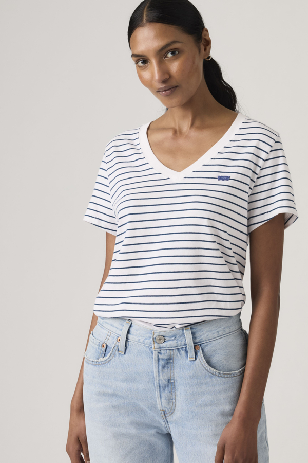 Levi's Favorite T shirt van katoen met V hals - Women's - XS -