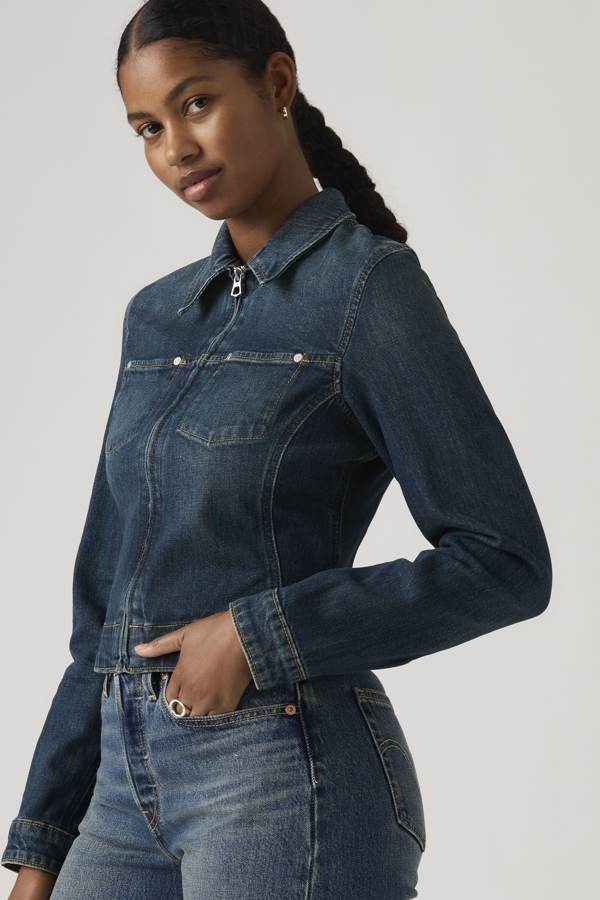 Levi's Y2K Stretch Fitted Trucker Jacket - Women's - L -