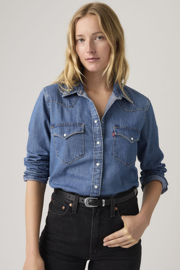 Levi's Het Ultimate Western Overhemd - Women's - M -