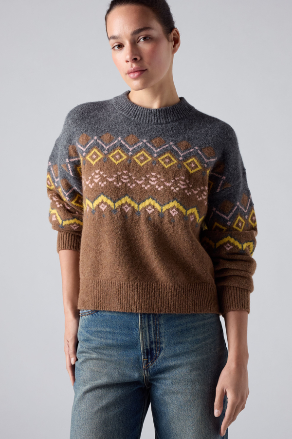 Levi's Charlotte Fairisle Crewneck Sweater - Women's - L -