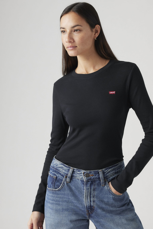 Levi's Essential Housemark T shirt met lange mouw - Women's - L -