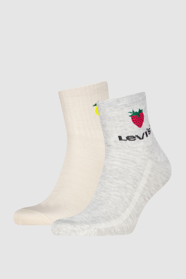 Levi's High Mid Cut Fruit Graphic Socks 2 pack - Men's - 43 -