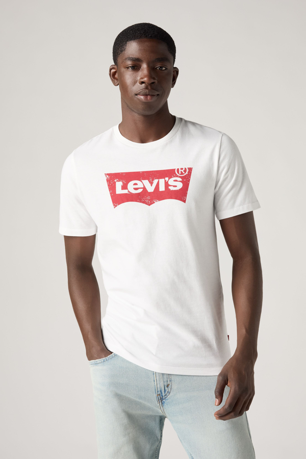 Levi's Graphic T shirt met inzetstuk aan hals - Men's - M -