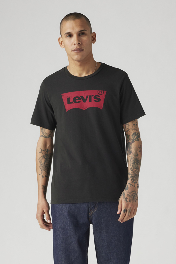 Levi's Graphic T shirt met inzetstuk aan hals - Men's - S -