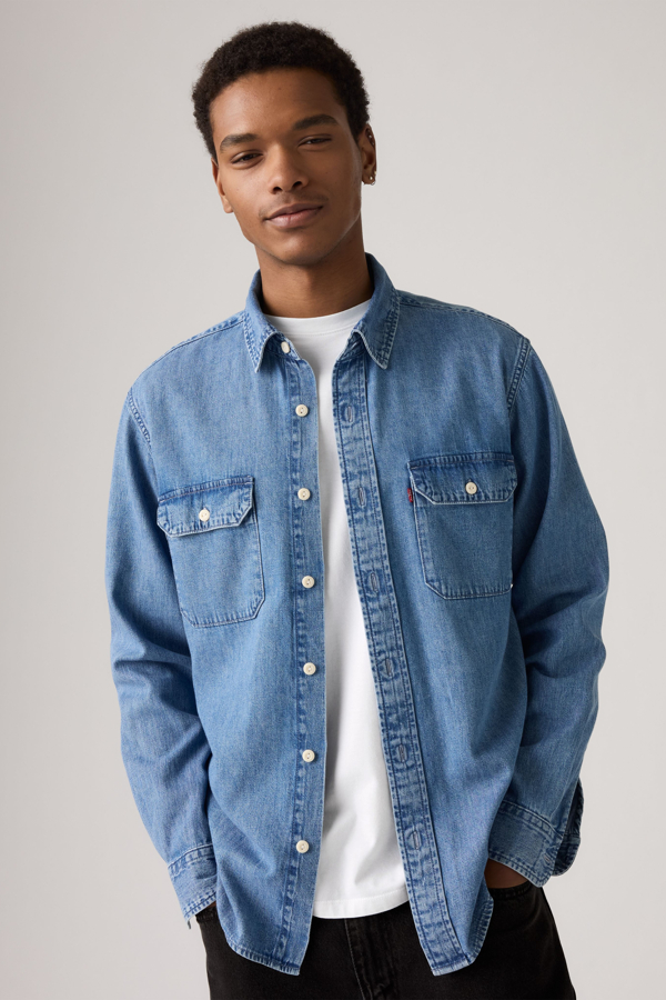 Levi's Classic Worker Shirt - Men's - L - Blauw / Arson Indigo Mid Wash