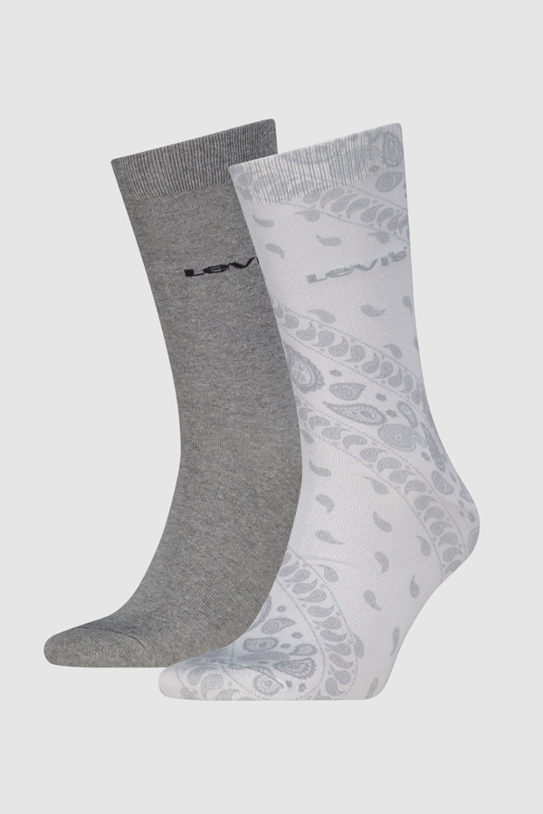 Levi's Regular Cut Bandana Print Socks 2 pack - Men's - 43 -