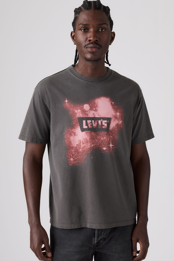 Levi's Graphic Vintage Fit T shirt - Men's - L - Grijs / Stardust Bw Grey Pinstripe