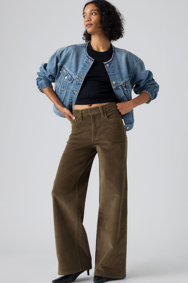 Levi's 728 High Rise Wide Leg Corduroy Pants - Women's - 32X30 -