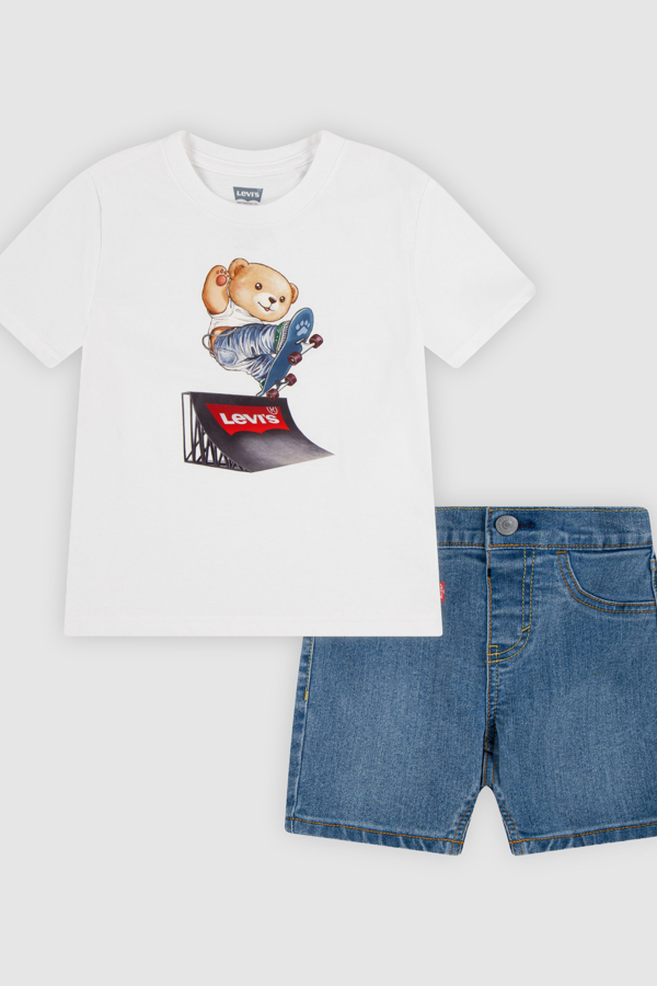 Levi's Baby Skater Tee and Denim Shorts 2 Piece Set - Boy's - 12M -