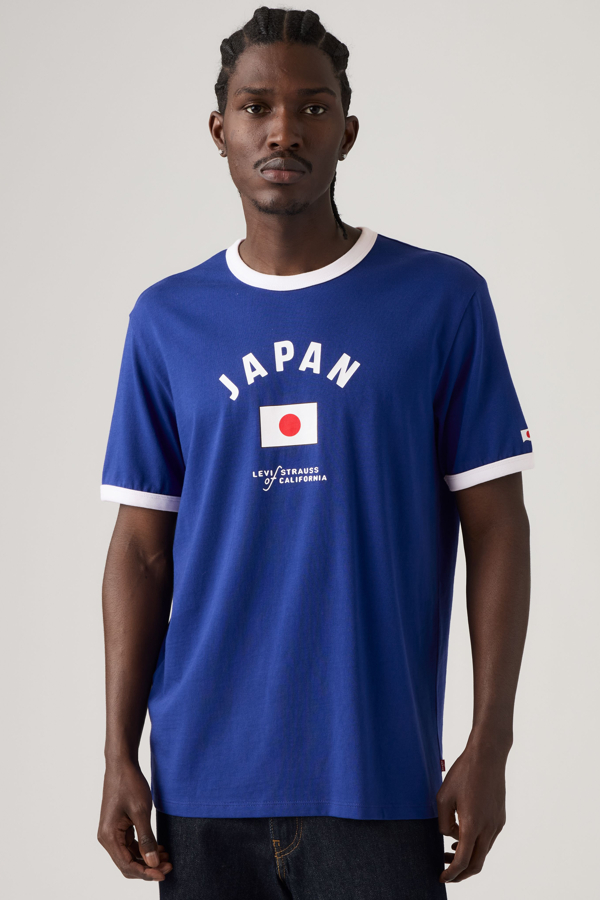 Levi's Japan Ringer T shirt voor heren - Men's - 2XL -