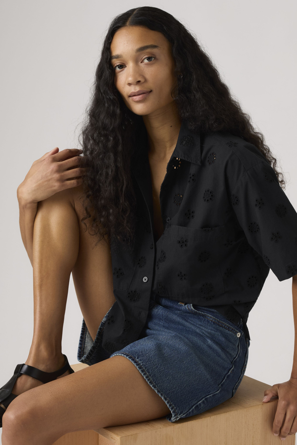 Levi's Novelty Harlie korte blouse met korte mouwen - Women's - XS -