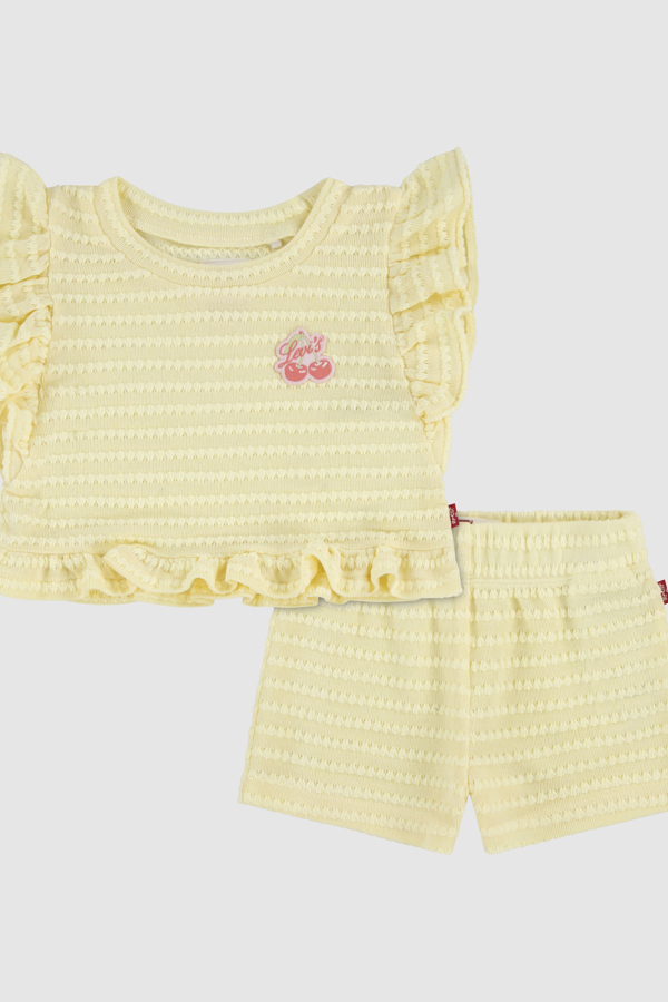 Levi's Baby Baby Girls' Ruffle Top and Shorts Set - Girl's - 12M -