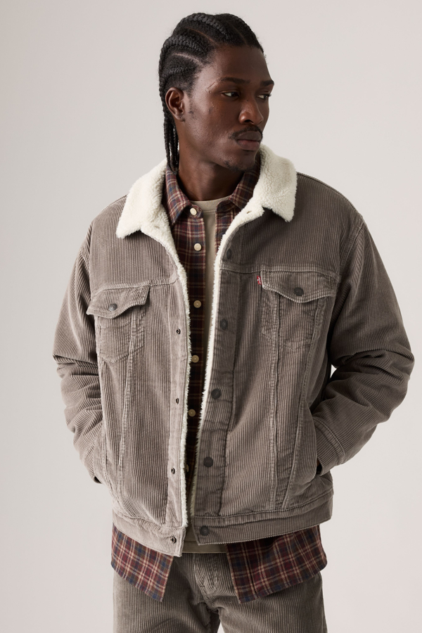 Levi's Relaxed Sherpa Corduroy Trucker Jacket - Men's - L -