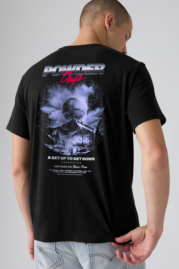 Levi's Relaxed Fit Graphic T shirt - Men's - M - Zwart / Powder Room Run 1 Jet Black