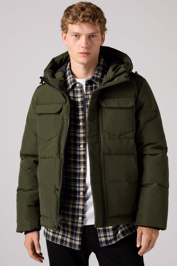 Levi's Workwear Puffer Hoody - Men's - M - Groen / True Olive
