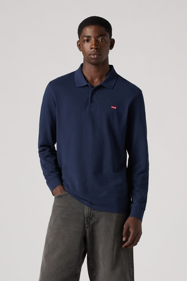 Levi's Long Sleeve Housemark Polo Shirt - Men's - L -
