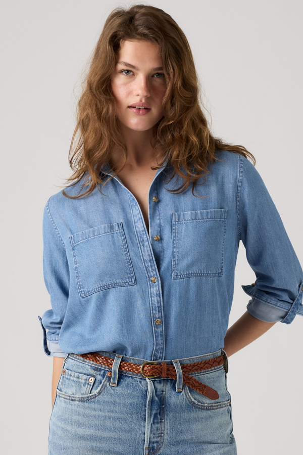 Levi's Aspen Utility Long Sleeve Shirt - Women's - L -