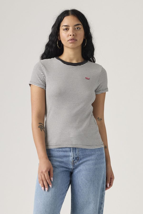 Levi's Essential T shirt (2 stuks) - Women's - 2XS - Veelkleurig / White + & Annalise Stripe C96298