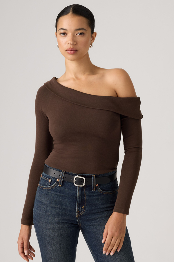 Levi's Clara Off Shoulder Long Sleeve Top - Women's - M -