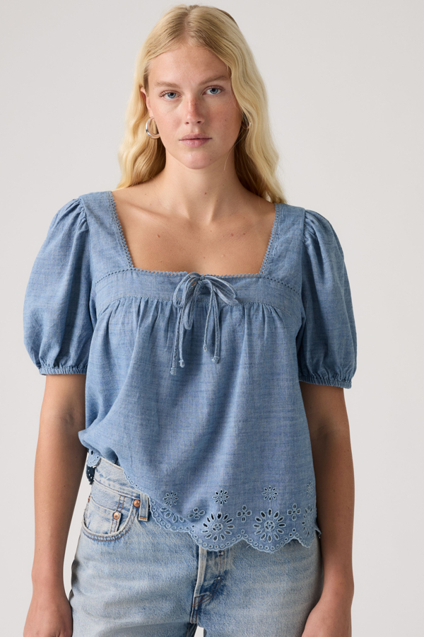 Levi's Darling Cutwork blouse met korte mouwen - Women's - M -
