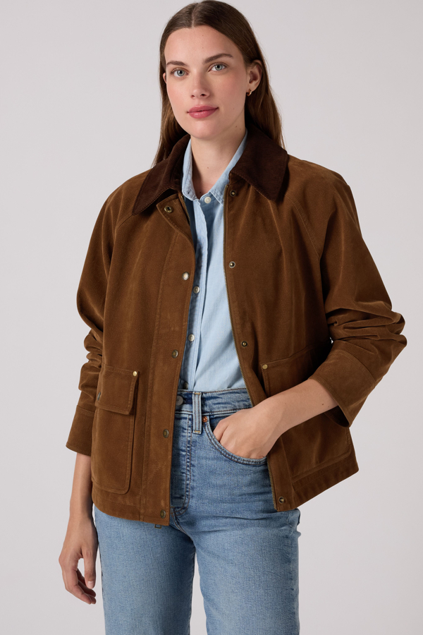 Levi's Short Western Bomber Jacket - Women's - L - Neutral / Maple Sugar