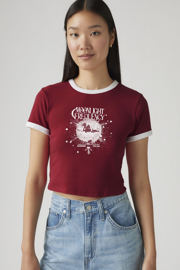 Levi's Graphic Mini Ringer T shirt - Women's - M -