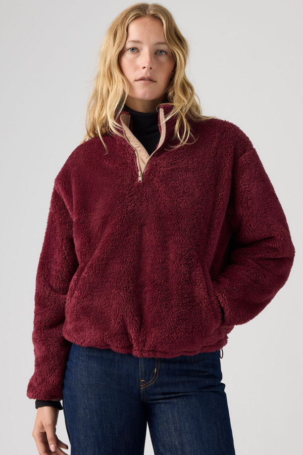 Levi's Gemma Sherpa Sweatshirt met kwartrits - Women's - XS -