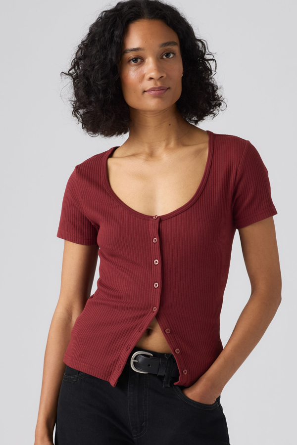 Levi's Austen Button Up Short Sleeve Top - Women's - XS -