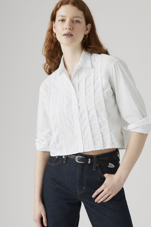 Levi's Cropped Harlie Tuxedo blouse - Women's - S -