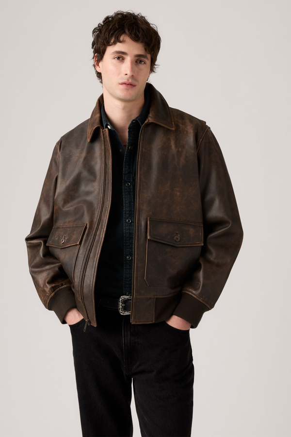 Levi's Clayton leren pilotenjas - Men's - XL -