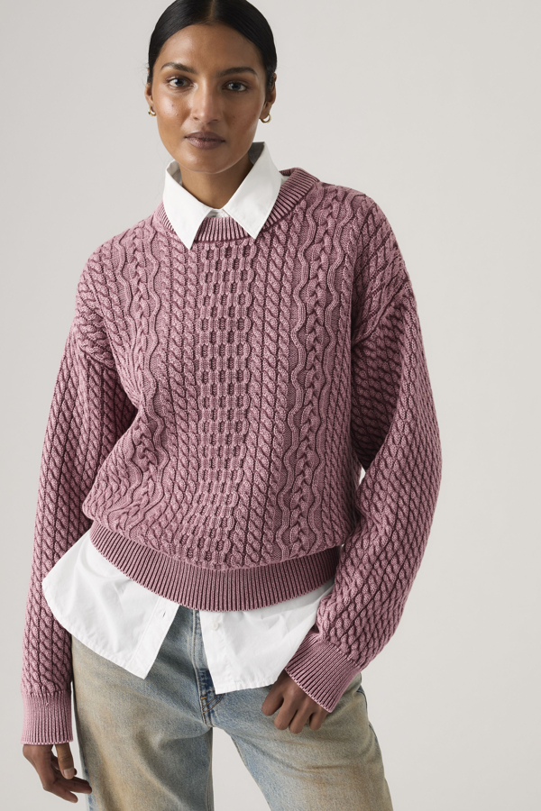 Levi's Leilah kabeltrui met ronde hals - Women's - L -