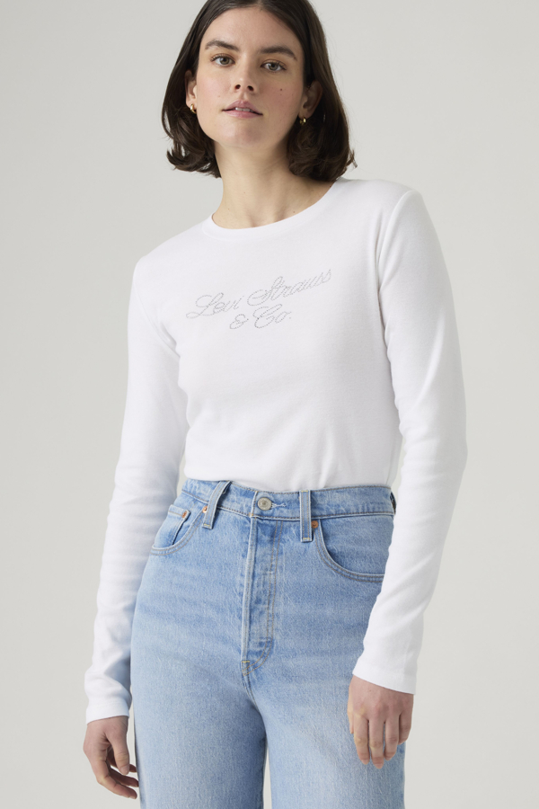 Levi's Essential T shirt met lange mouwen en print - Women's - S -