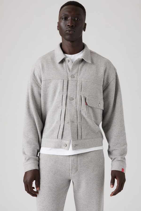 Levi's x Beams x Loopwheeler Super Wide Type I jack voor heren - Men's - S - Grijs / X Beams Lw Grey