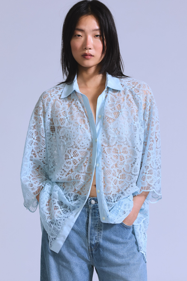Levi's Lace Woven Shirt - Women's - L -