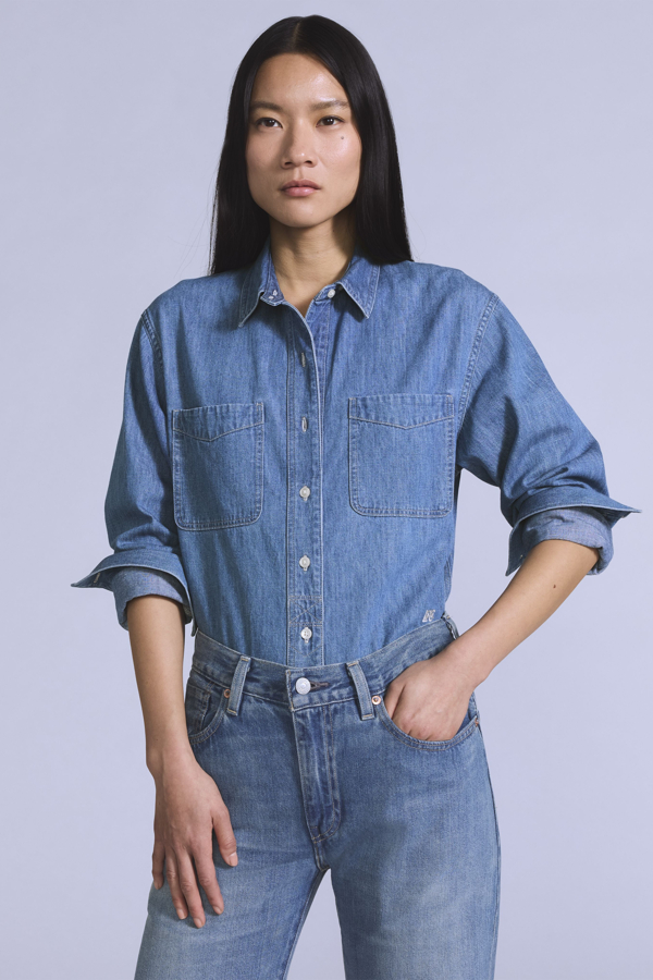 Levi's Denim Utility Blouse - Women's - L -