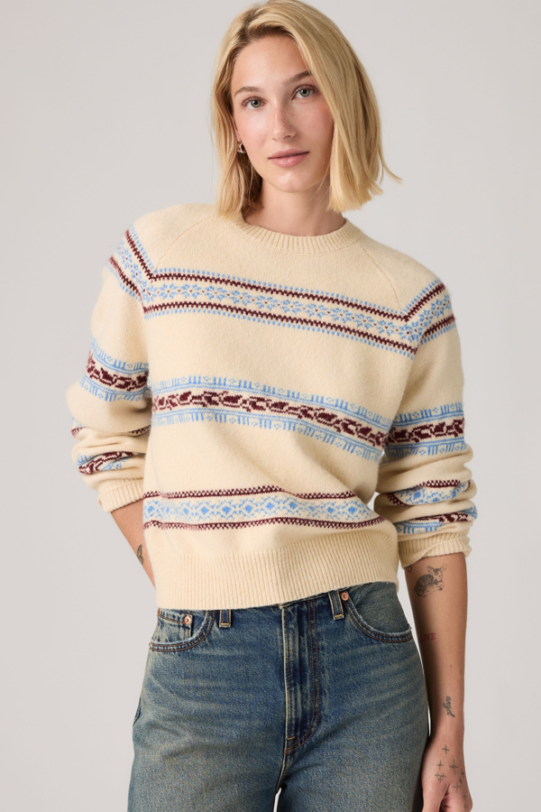 Levi's Jolie Fairisle Crewneck Sweater - Women's - M -