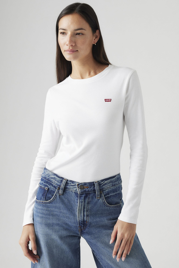 Levi's Essential Housemark T shirt met lange mouw - Women's - L -